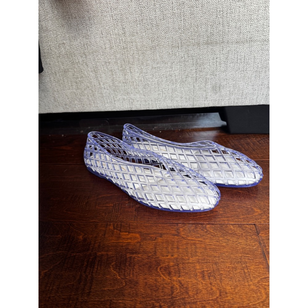 Dolce Vita Cici Jelly Flats Clear Lattice Woven Pointed Toe Shoes 9